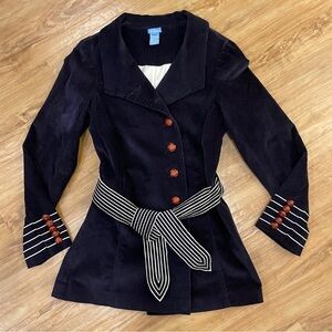 Ts Dixin Corduroy Fitted Jacket With Buttons And Belt, Stylish, S, Made In India